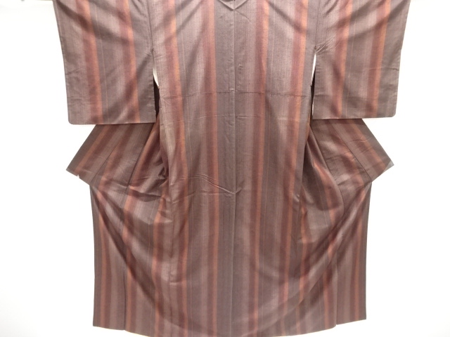 JAPANESE KIMONO / TSUMUGI / WOVEN STRIPE